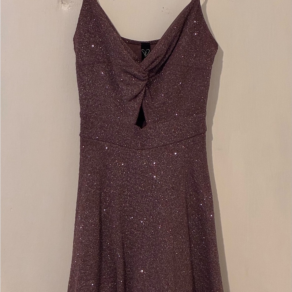 Elegant Glittery Purple Dress